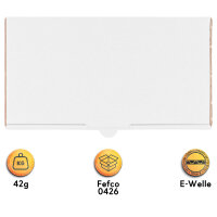 Maxibriefkarton in Weiss mit den Maßen 225x145x35 mm, FEFCO 0426, Hersteller: verpacking (Ansicht 4)