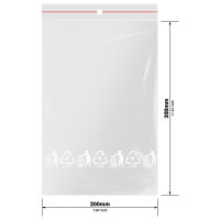 100 Pressure seal bags 200x300 mm