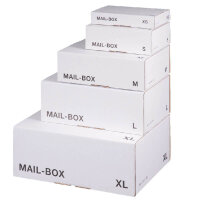 Cardboard box MAIL-BOX M - 331 x 241 x 104 mm, white