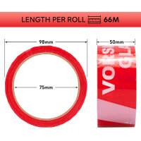 Klebeband in Rot/Vorsicht Glas mit den Maßen 50 mm, Hersteller: verpacking (Ansicht 2)