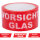 Klebeband in Rot/Vorsicht Glas mit den Maßen 50 mm, Hersteller: verpacking (Ansicht 1)