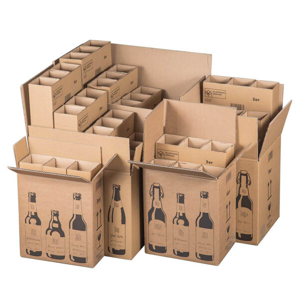 Shipping box for beer bottles