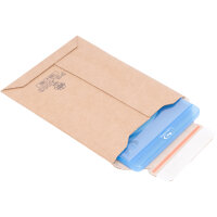 Versandtasche Wellpappe in Braun mit den Maßen 190x145 mm (Ansicht 2)