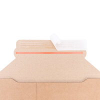 Versandtasche Wellpappe in Braun mit den Maßen 190x145 mm (Ansicht 4)