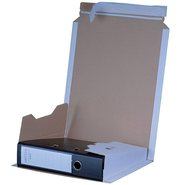 Ordnerversandverpackung 320x290x35-80 mm höhenvariabel weiß