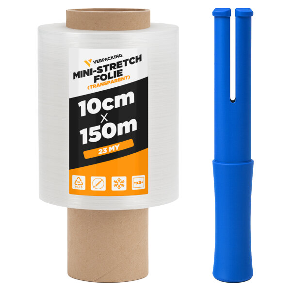 Mini stretch film 100mm 40 rolls + 1 hand dispenser