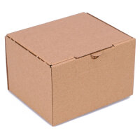 Faltschachtel in Braun mit den Maßen 120x100x80 mm, FEFCO 0426, Hersteller: verpacking (Ansicht 3)