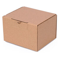 Faltschachtel in Braun mit den Maßen 120x100x80 mm, FEFCO 0426, Hersteller: verpacking (Ansicht 4)