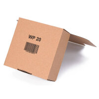 Hinged Folding Box in Brown with dimensions 150x150x60 mm, FEFCO 0426, Brand: verpacking (View 2)