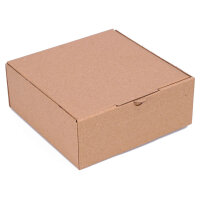 Hinged Folding Box in Brown with dimensions 150x150x60 mm, FEFCO 0426, Brand: verpacking (View 3)