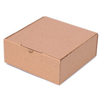 Hinged Folding Box in Brown with dimensions 150x150x60 mm, FEFCO 0426, Brand: verpacking (View 4)