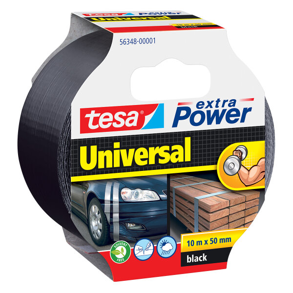 tesa extra Power Panzertape 50 mm x 10 m hohe Wetterfestigkeit Duct Tape schwarz