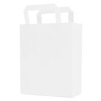 Papiertüten in Weiß mit den Maßen 80x180x220 mm, Hersteller: verpacking (Ansicht 1)