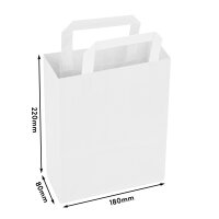 Papiertüten in Weiß mit den Maßen 80x180x220 mm, Hersteller: verpacking (Ansicht 2)