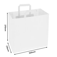 Papiertüten in Weiß mit den Maßen 170x320x270 mm, Hersteller: verpacking (Ansicht 2)