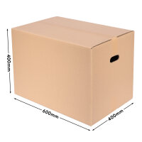 Faltkarton in Braun mit den Maßen 585x385x380 mm, FEFCO 0201, Hersteller: verpacking (Ansicht 2)