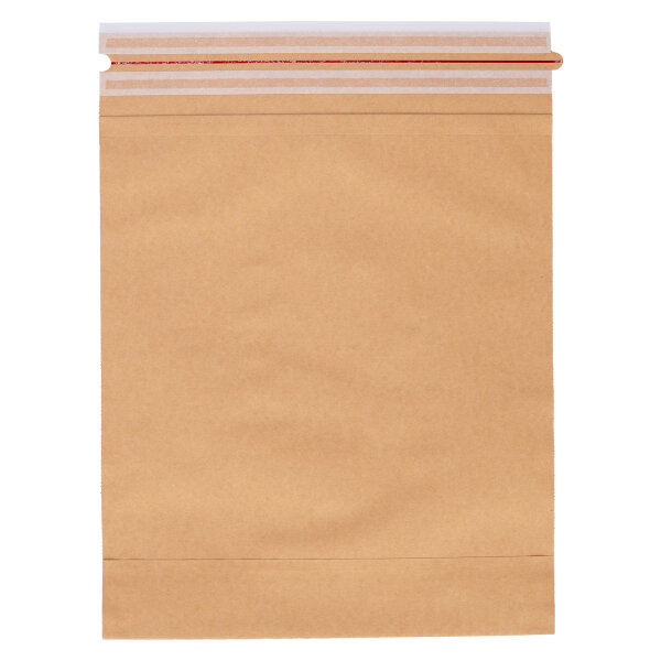 Versandbeutel Kraftpapier 380x440x95 mm DIN A3 120 g/m² mit Bodenfalte + wiederverschließbar