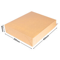 Faltentasche in Braun mit den Maßen 450x350x80 mm, Hersteller: verpacking (Ansicht 2)