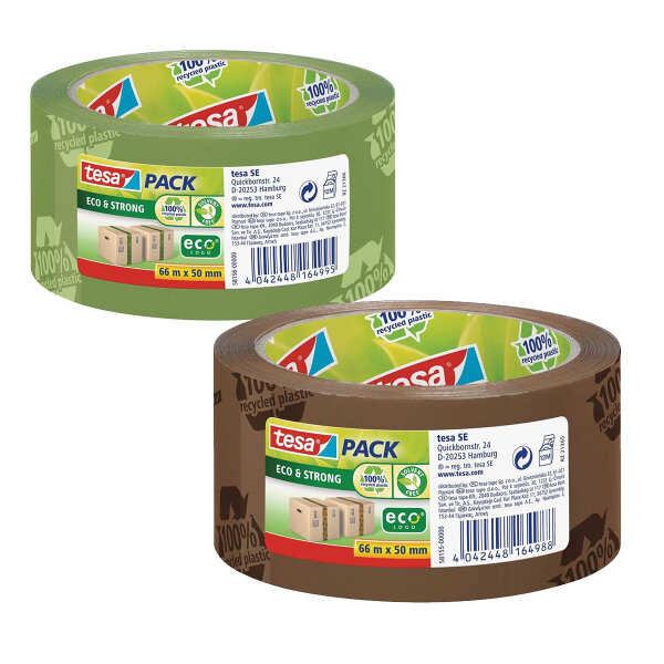 tesapack Eco & Strong 50 mm x 66 m Paketklebeband bedruckt