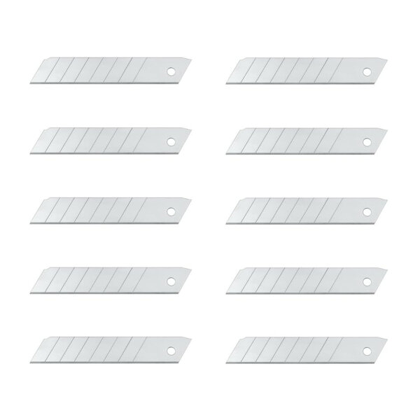 10x WEDO 7818 Ersatzklingen Klingenbreite 18 mm für Cuttermesser Abbrechklingen