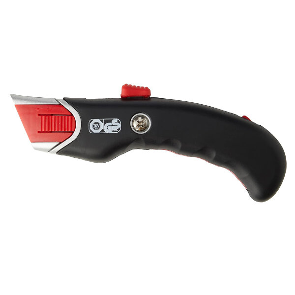 WEDO 78815 Cuttermesser 19 mm Safety Premium inkl. 5 Ersatzklingen - schwarz/rot