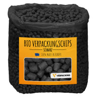 BIO packing peanuts made of corn starch in liters, black