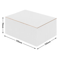 Hinged Folding Box, Gift wrapping in White with dimensions 170x120x70 mm, FEFCO 0215, Brand: verpacking (View 1)