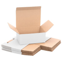 Hinged Folding Box, Gift wrapping in White with dimensions 170x120x70 mm, FEFCO 0215, Brand: verpacking (View 5)