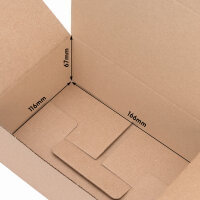 Gift wrapping, Hinged Folding Box in Brown with dimensions 170x120x70 mm, FEFCO 0215, Brand: verpacking (View 3)