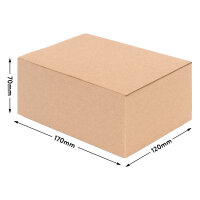 Gift wrapping, Hinged Folding Box in Brown with dimensions 170x120x70 mm, FEFCO 0215, Brand: verpacking (View 1)