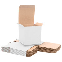 Geschenkverpackung, Faltschachtel in Weiss mit den Maßen 100x100x100 mm, FEFCO 0215, Hersteller: verpacking (Ansicht 4)