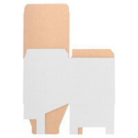Geschenkverpackung, Faltschachtel in Weiss mit den Maßen 100x100x100 mm, FEFCO 0215, Hersteller: verpacking (Ansicht 5)