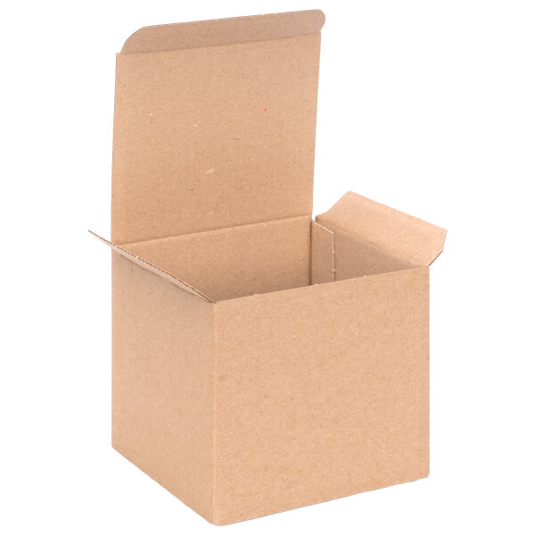 Small Folding Box with Lid 100x100x100 mm, brown - PB2 Product Packaging