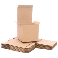 Gift wrapping, Hinged Folding Box in Brown with dimensions 100x100x100 mm, FEFCO 0215, Brand: verpacking (View 5)