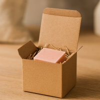 Gift wrapping, Hinged Folding Box in Brown with dimensions 100x100x100 mm, FEFCO 0215, Brand: verpacking (View 2)