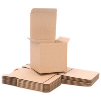 Gift wrapping, Hinged Folding Box in Brown with dimensions 100x100x100 mm, FEFCO 0215, Brand: verpacking (View 5)