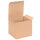 Gift wrapping, Hinged Folding Box in Brown with dimensions 100x100x100 mm, FEFCO 0215, Brand: verpacking  (Main Picture)