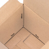 Gift wrapping, Hinged Folding Box in White with dimensions 75x75x75 mm, FEFCO 0215, Brand: verpacking (View 3)