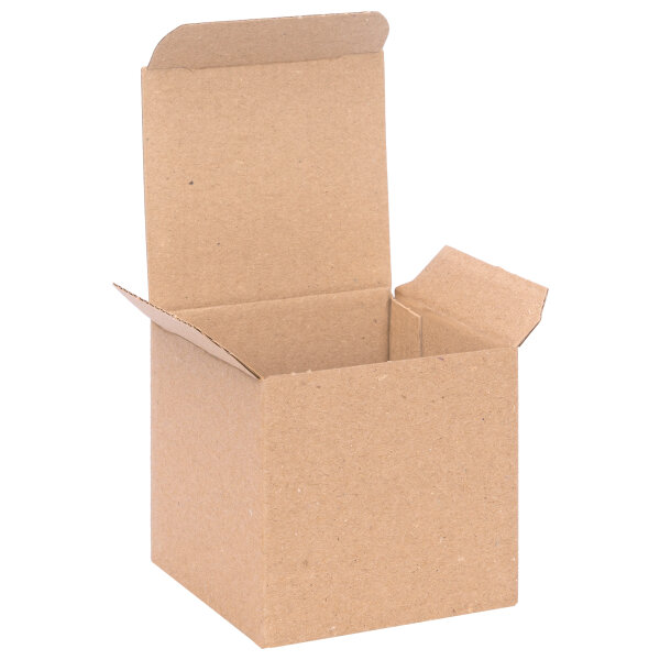 Small Folding Box with Lid 75x75x75 mm, brown - PB3 Product Packaging