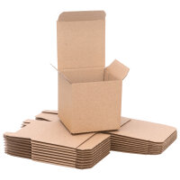 Gift wrapping, Hinged Folding Box in Brown with dimensions 75x75x75 mm, FEFCO 0215, Brand: verpacking (View 5)