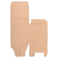 Gift wrapping, Hinged Folding Box in Brown with dimensions 75x75x75 mm, FEFCO 0215, Brand: verpacking (View 4)