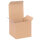 Gift wrapping, Hinged Folding Box in Brown with dimensions 75x75x75 mm, FEFCO 0215, Brand: verpacking  (Main Picture)