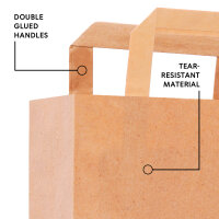 Paper Bags in Brown with dimensions 100x220x280 mm, Brand: verpacking (View 3)