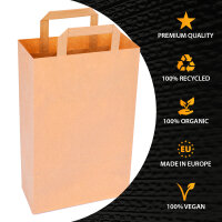 Paper Bags in Brown with dimensions 100x220x280 mm, Brand: verpacking (View 4)