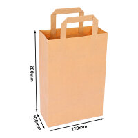 Paper Bags in Brown with dimensions 100x220x280 mm, Brand: verpacking (View 5)