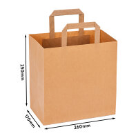 Paper Bags in Brown with dimensions 170x260x250 mm, Brand: verpacking (View 5)
