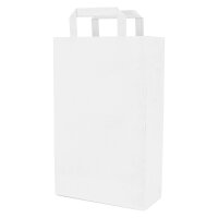 Paper Bags in White with dimensions 100x220x280 mm, Brand: verpacking (View 1)