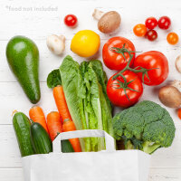 Paper Bags in White with dimensions 100x220x280 mm, Brand: verpacking (View 2)