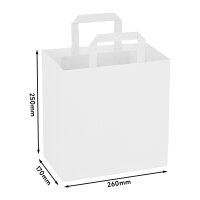 Paper Bags in White with dimensions 170x260x250 mm, Brand: verpacking (View 5)