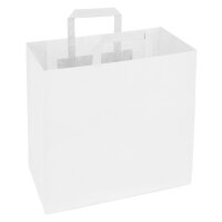 Papiertragetaschen weiß 25x26x17 cm Kraftpapier mit...